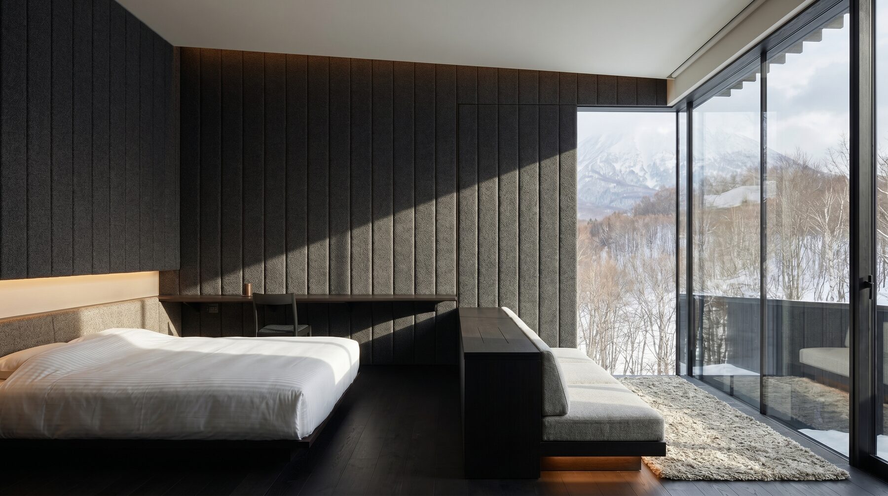 Snow Villa bedroom looking to the mountains