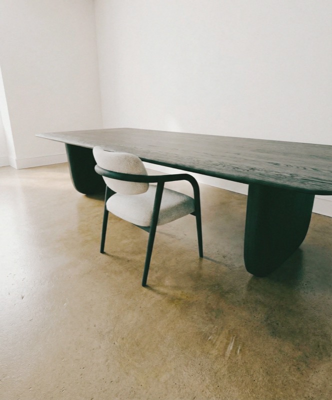 ENWA table and chair in gallery setting