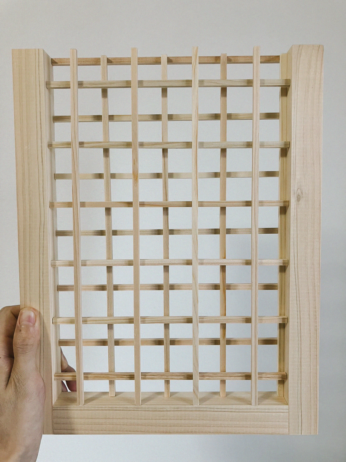Timber lattice screen detail
