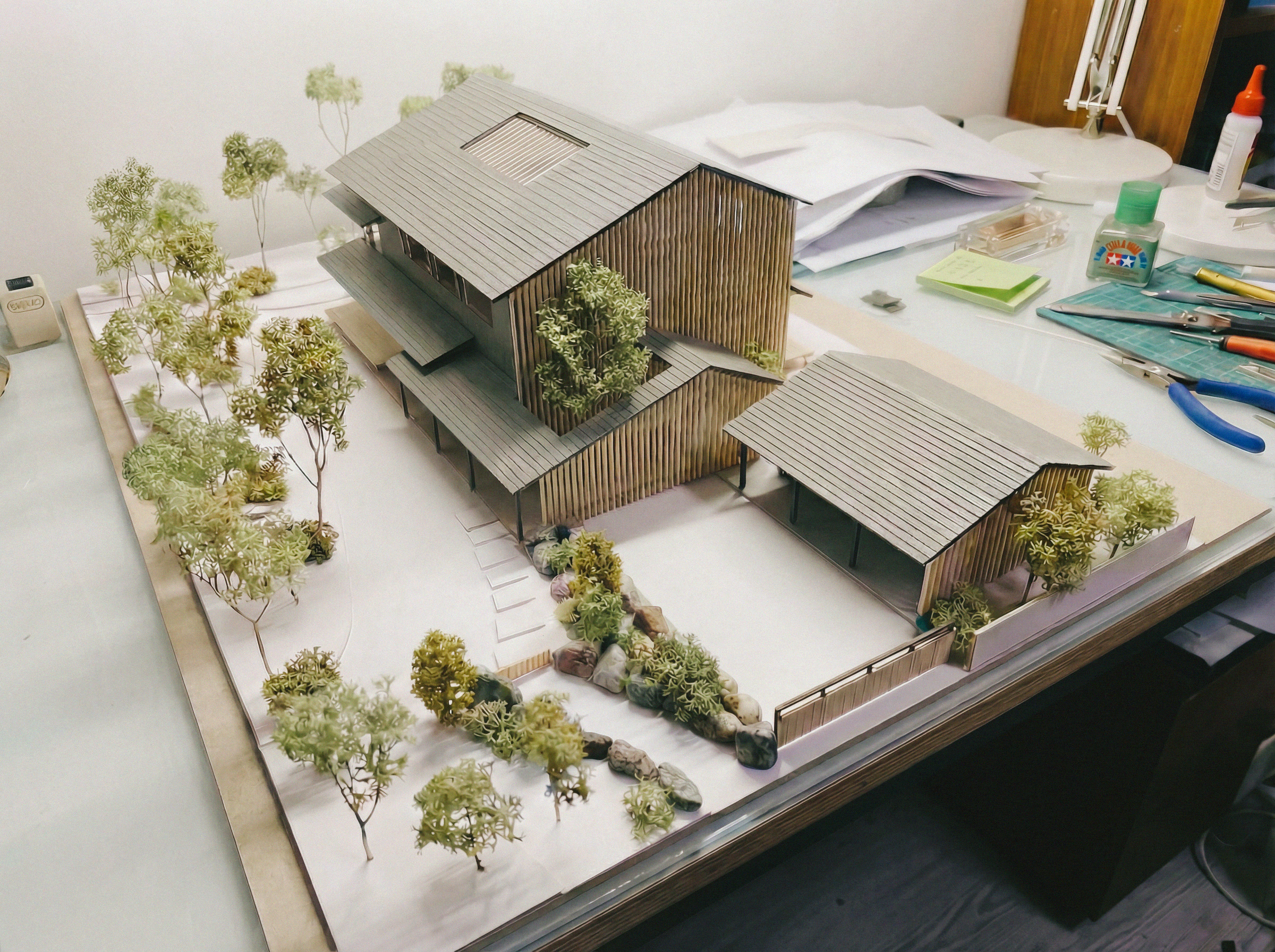 Architectural model of Light Veil residence