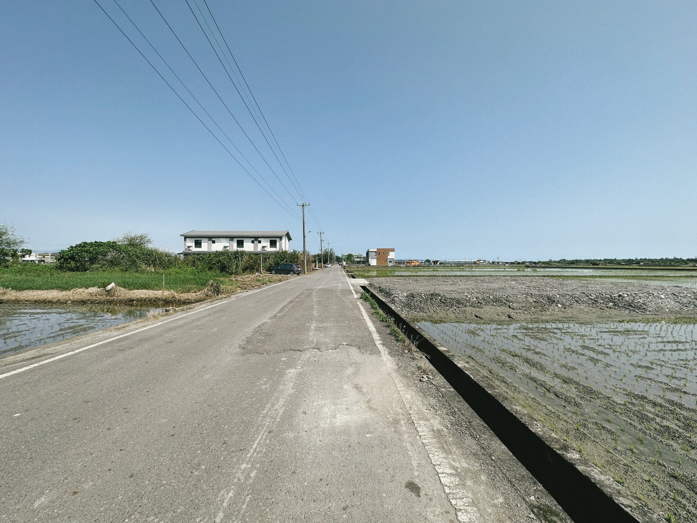 Site road through Yilan rice paddies