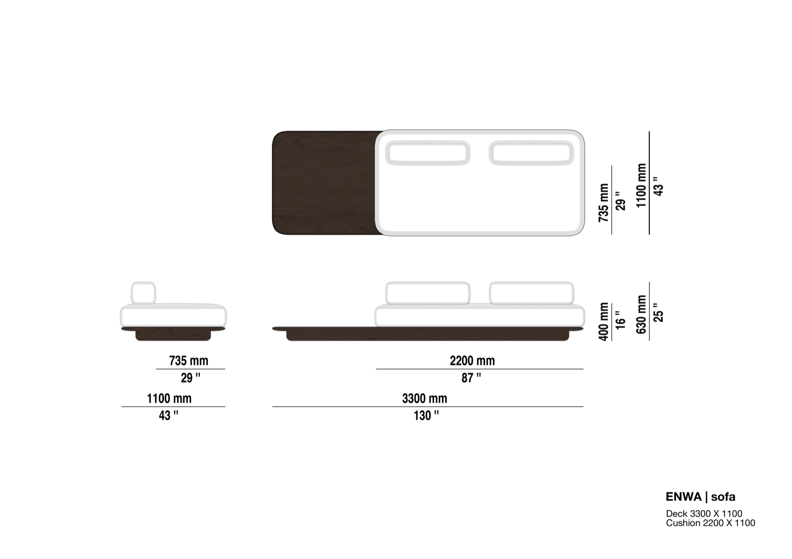 Double module with table