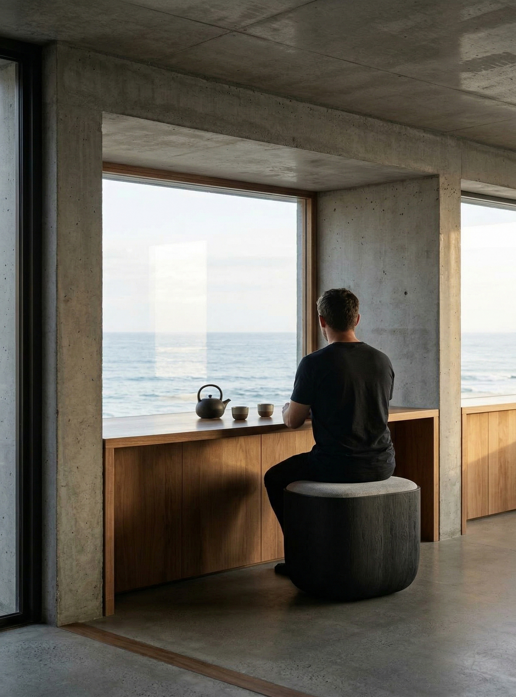 Ishi at the ocean desk