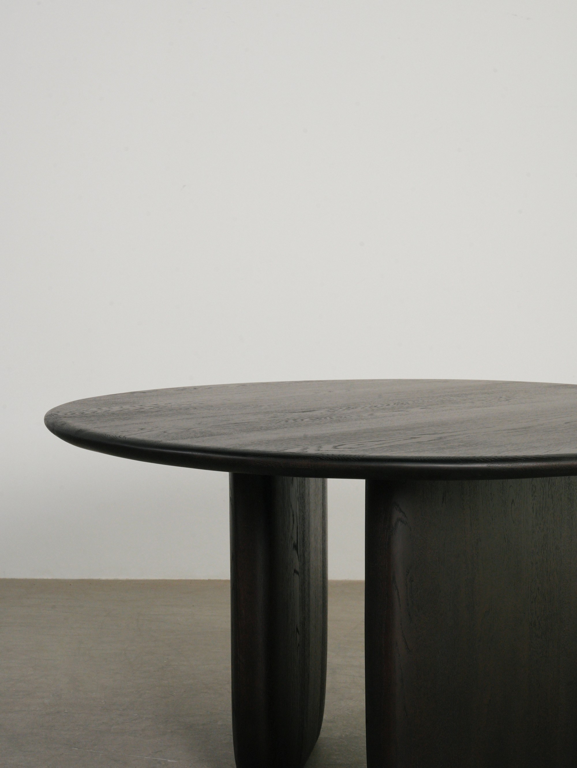 ENWA Maru Dining Table in charcoal oak