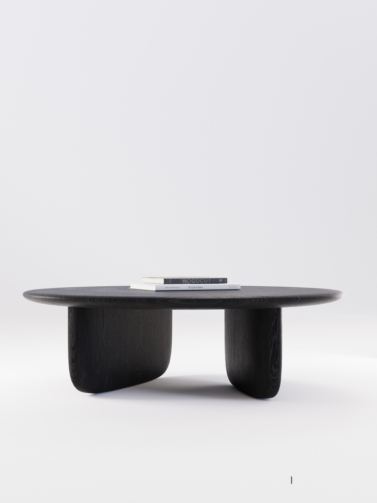 Tsuki Coffee Table in charcoal oak
