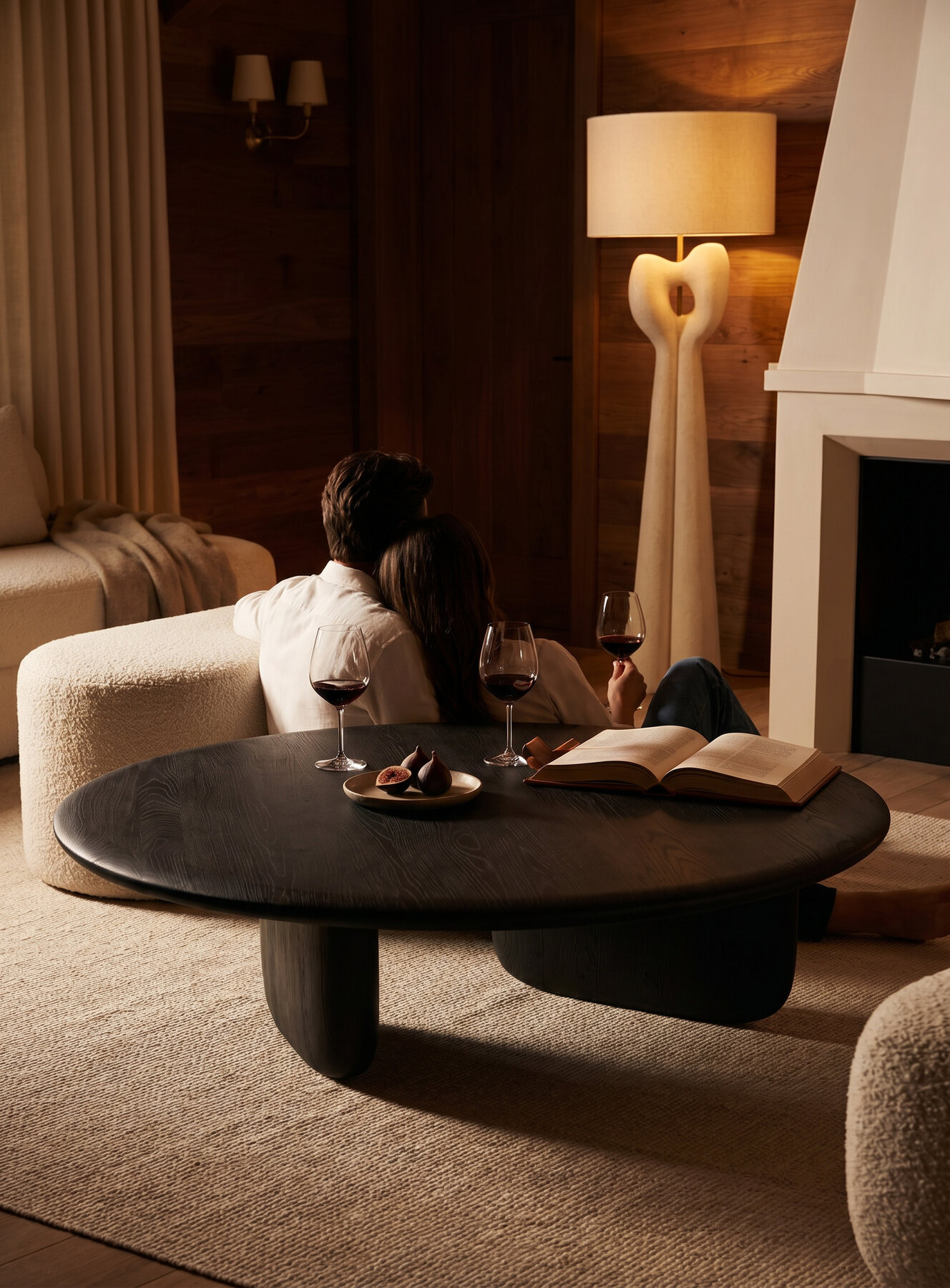 Tsuki Coffee Table — in a warm interior